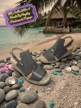 Rag & Bone Sayre II Leather Espadrille Wedge Sandals Size 8.5